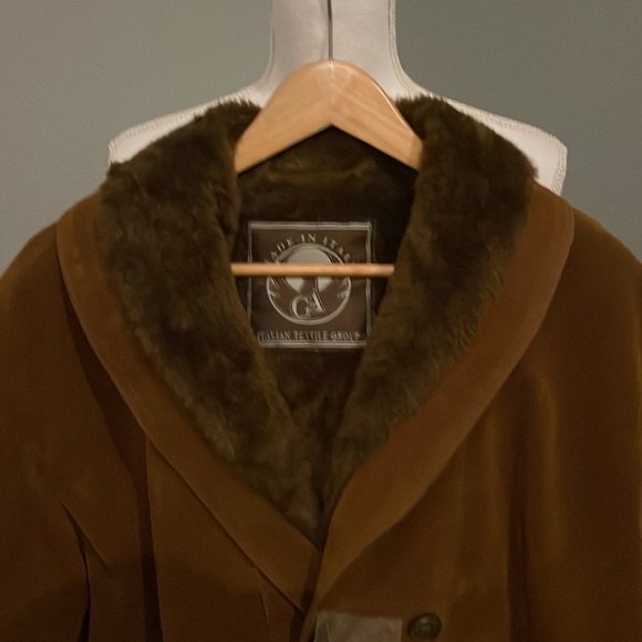 GA Italian Textile Group Handmade Shearling Mens Coat - Picture 2 of 14